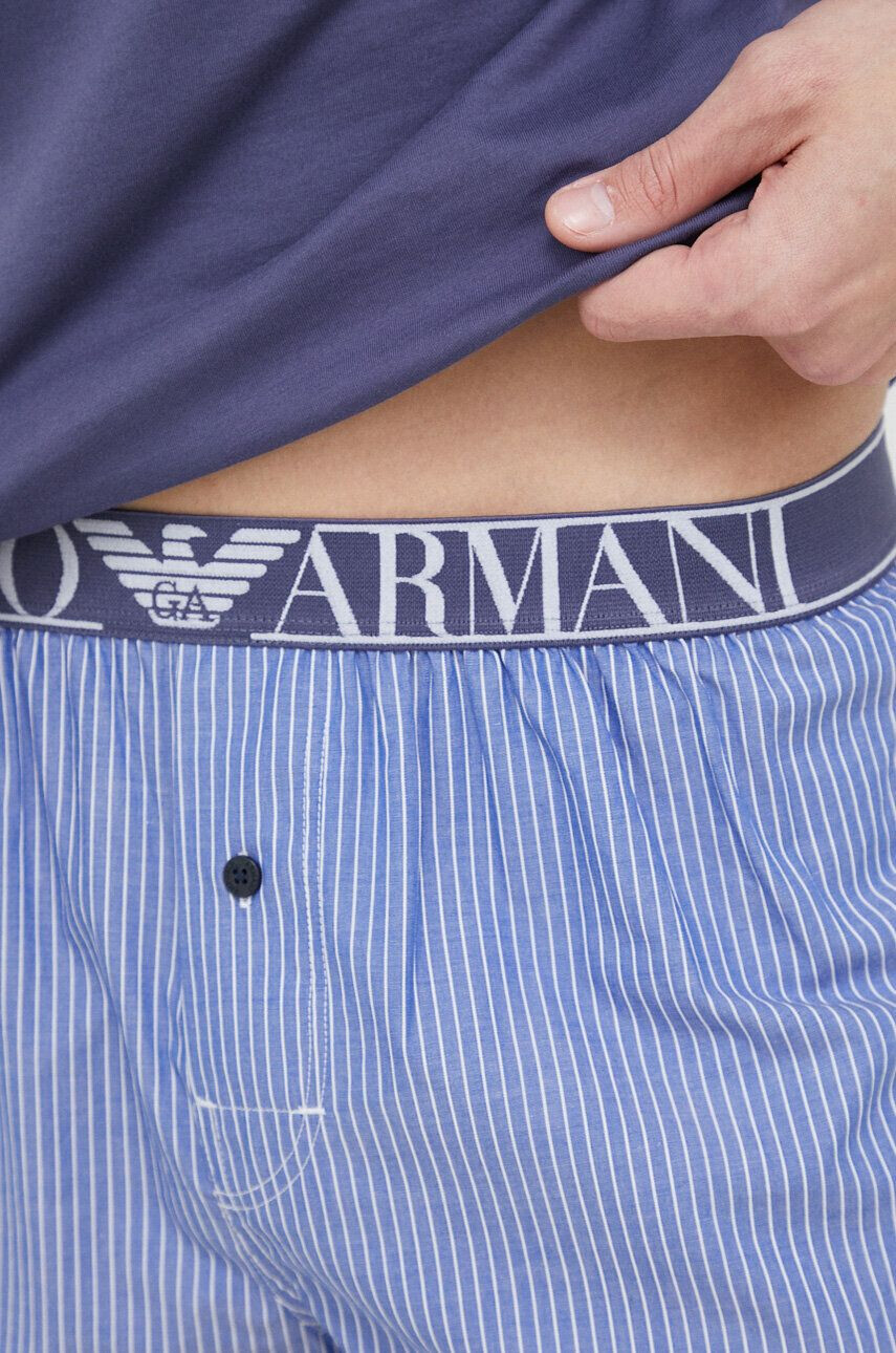 Emporio Armani Underwear Pižama moška mornarsko modra barva - Pepit.si