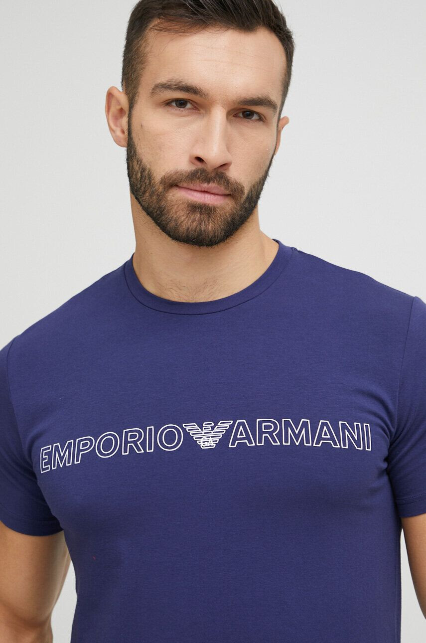 Emporio Armani Underwear Pižama moška črna barva - Pepit.si