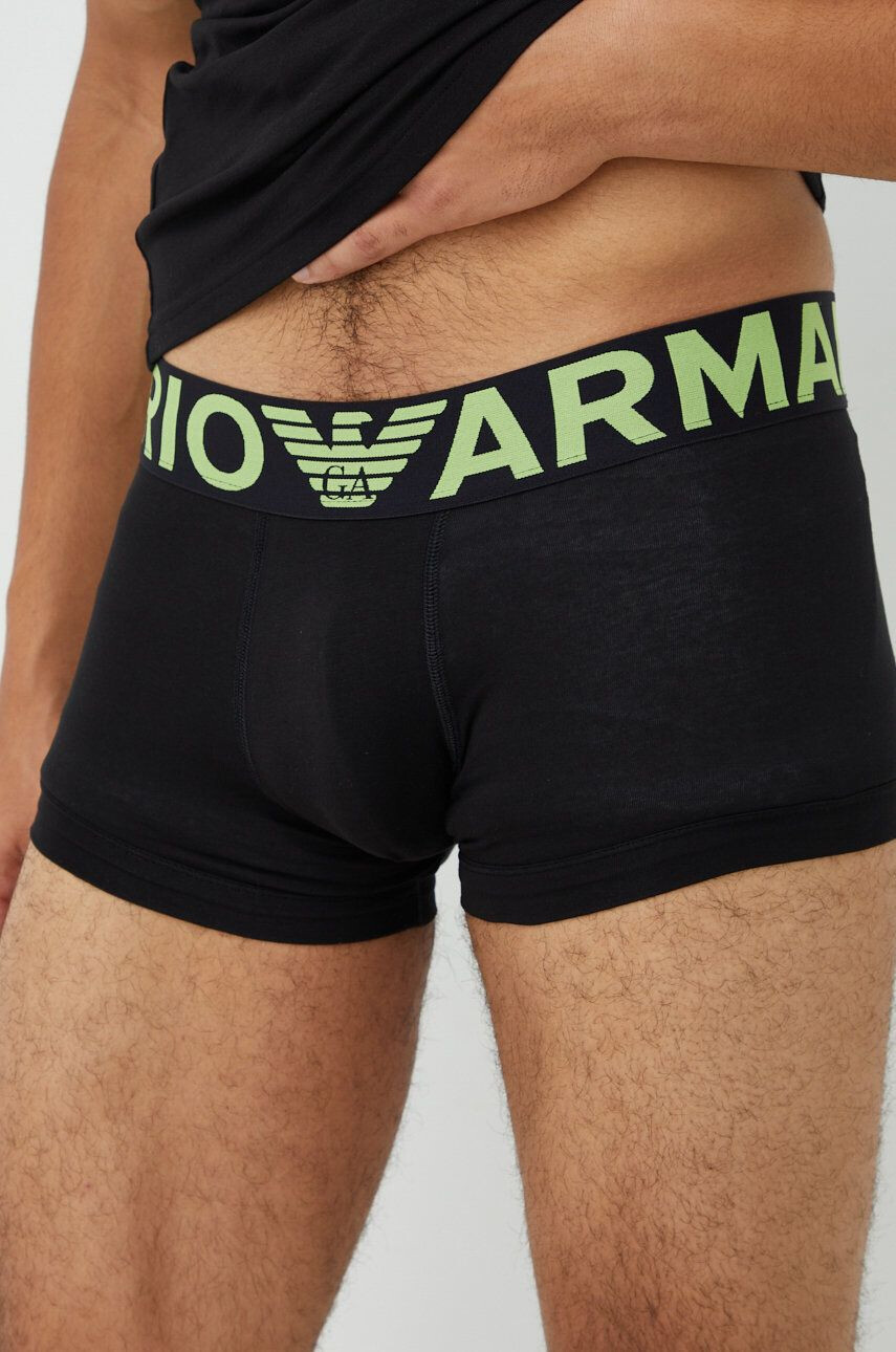 Emporio Armani Underwear Pižama moška črna barva - Pepit.si