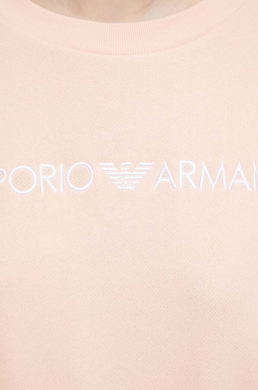 Emporio Armani Underwear Pulover lounge roza barva - Pepit.si