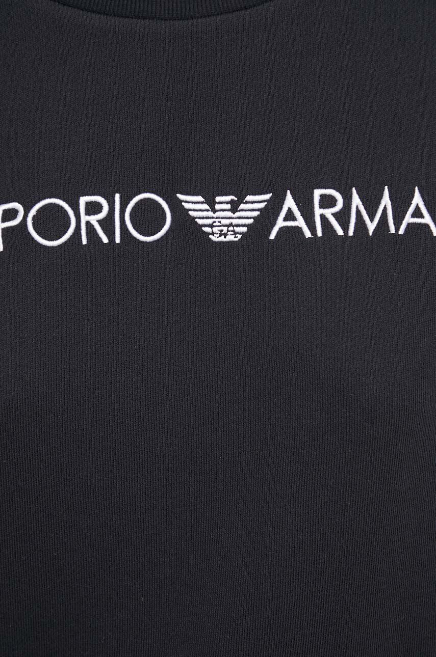 Emporio Armani Underwear Pulover lounge črna barva - Pepit.si