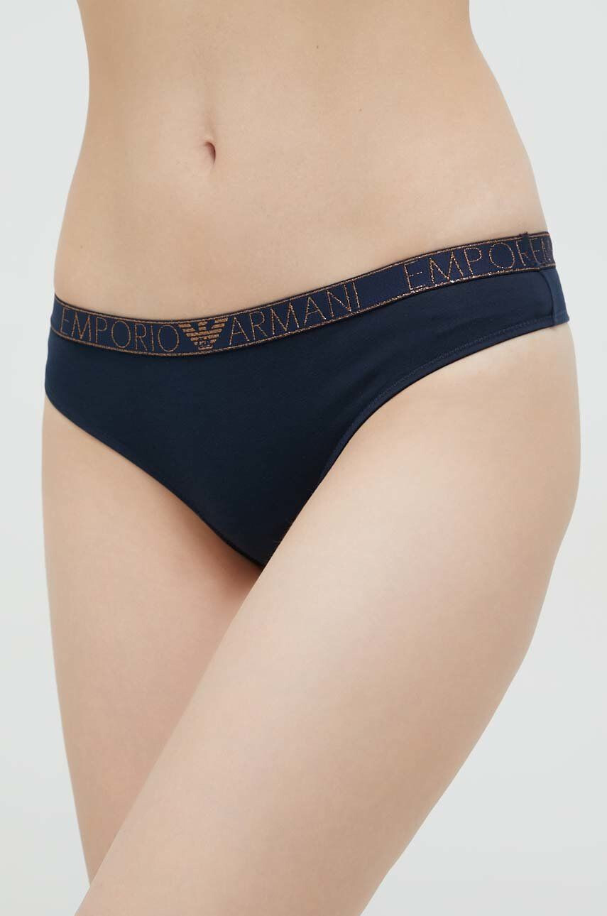 Emporio Armani Underwear Tangice mornarsko modra barva - Pepit.si