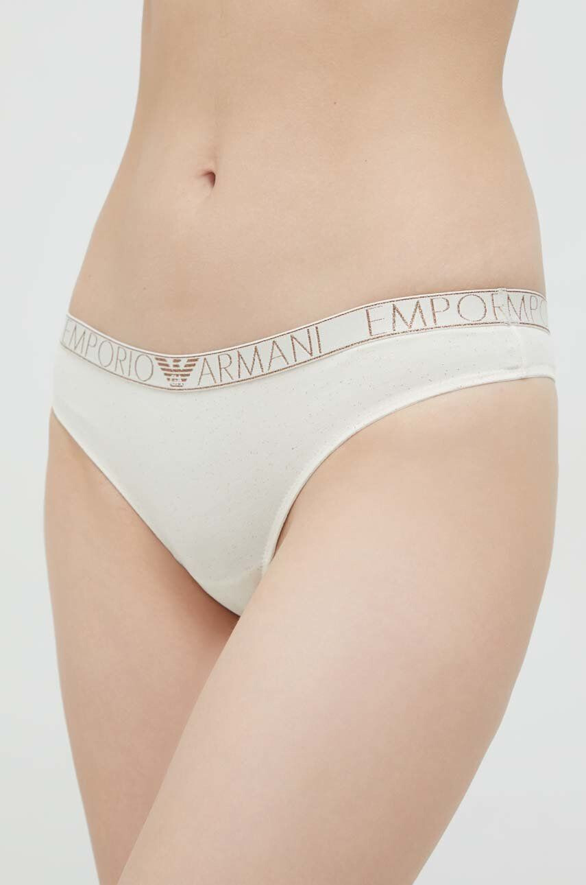 Emporio Armani Underwear Tangice bež barva - Pepit.si