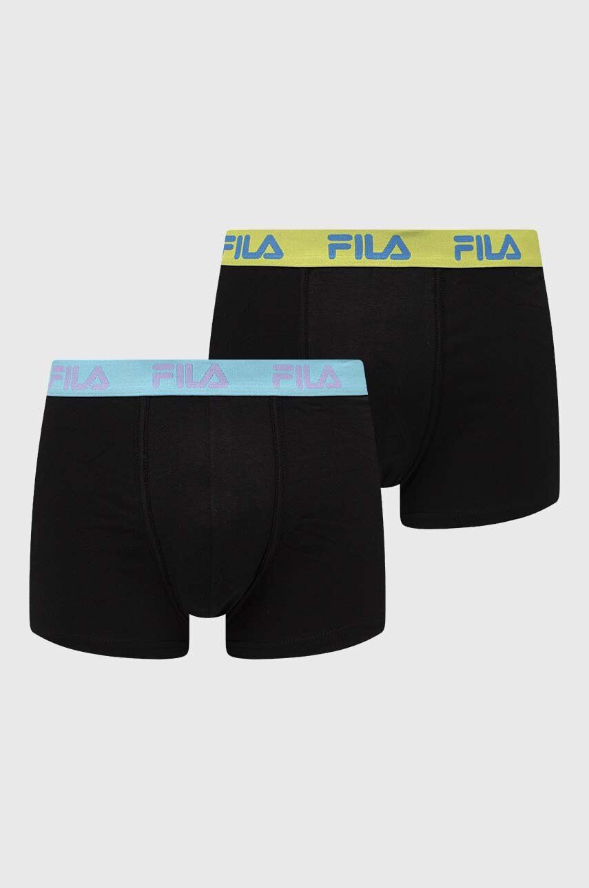 Fila Boksarice 2-pack moški črna barva - Pepit.si