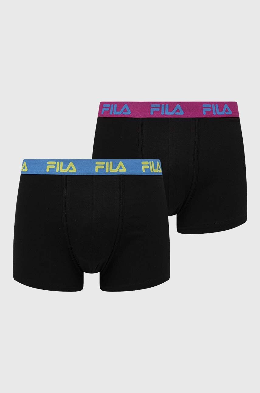 Fila Boksarice 2-pack moški črna barva - Pepit.si