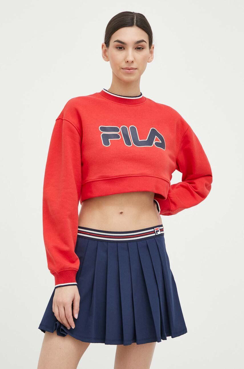 Fila Pulover x Hailey Bieber ženski rdeča barva - Pepit.si