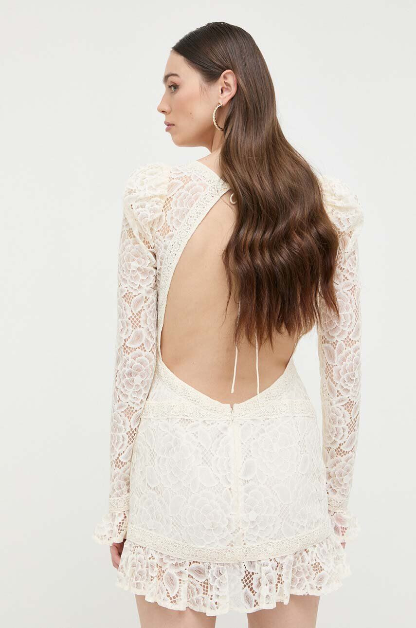 For Love & Lemons Obleka bež barva - Pepit.si