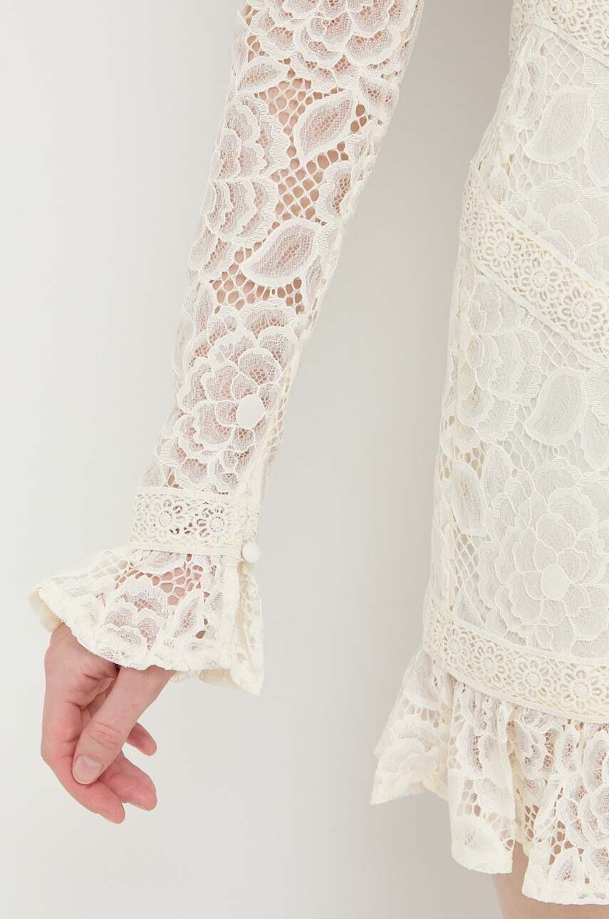 For Love & Lemons Obleka bež barva - Pepit.si