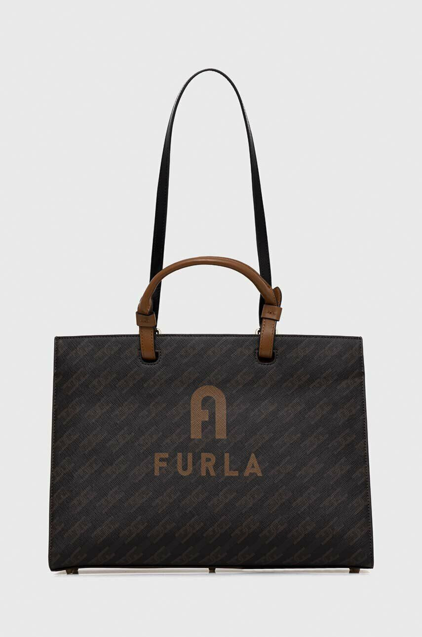 Furla Torbica rjava barva - Pepit.si