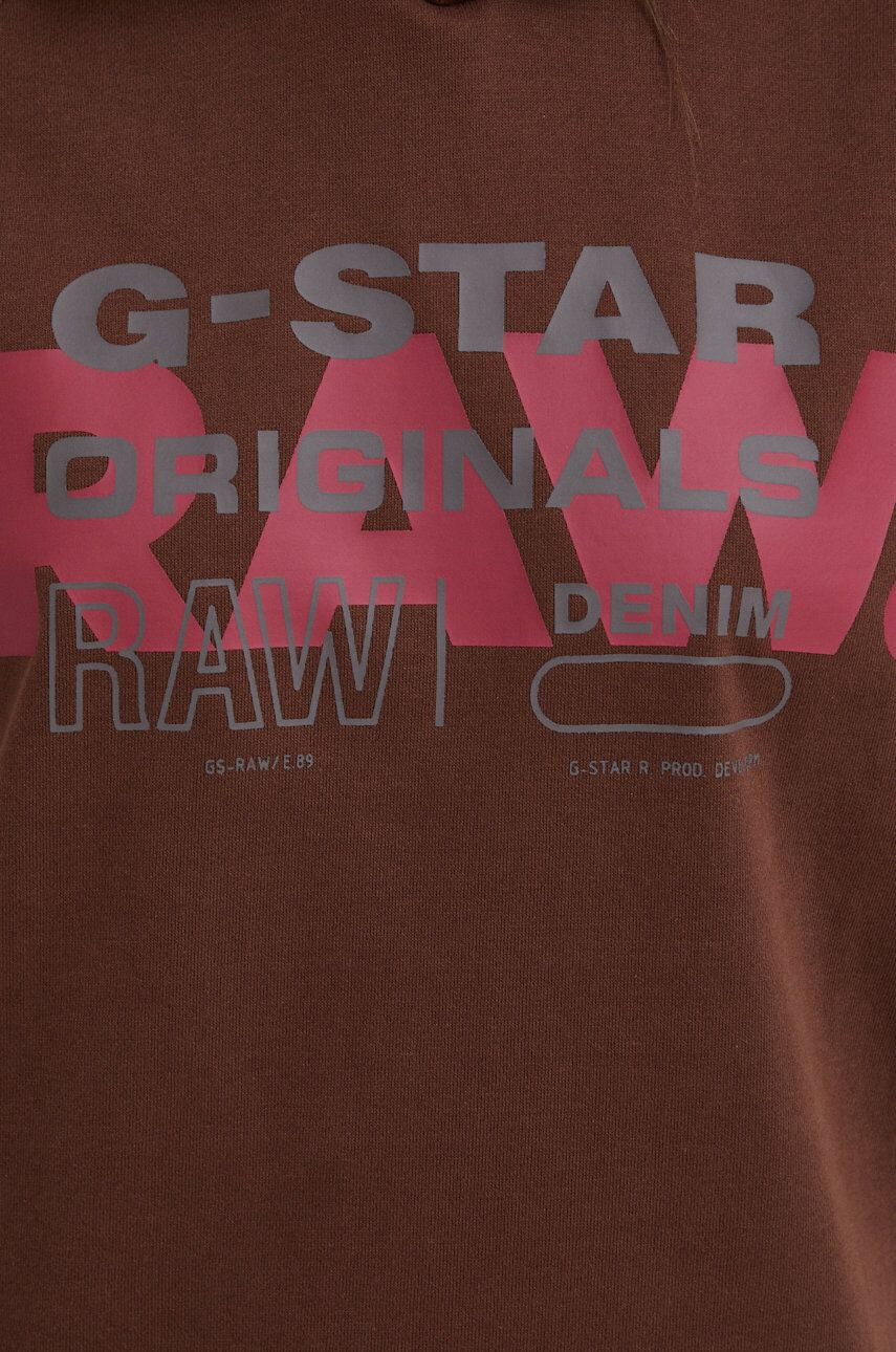 G-Star Raw Bluza ženska rjava barva - Pepit.si