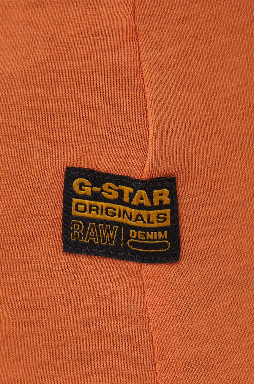 G-Star Raw Bombažen t-shirt oranžna barva - Pepit.si