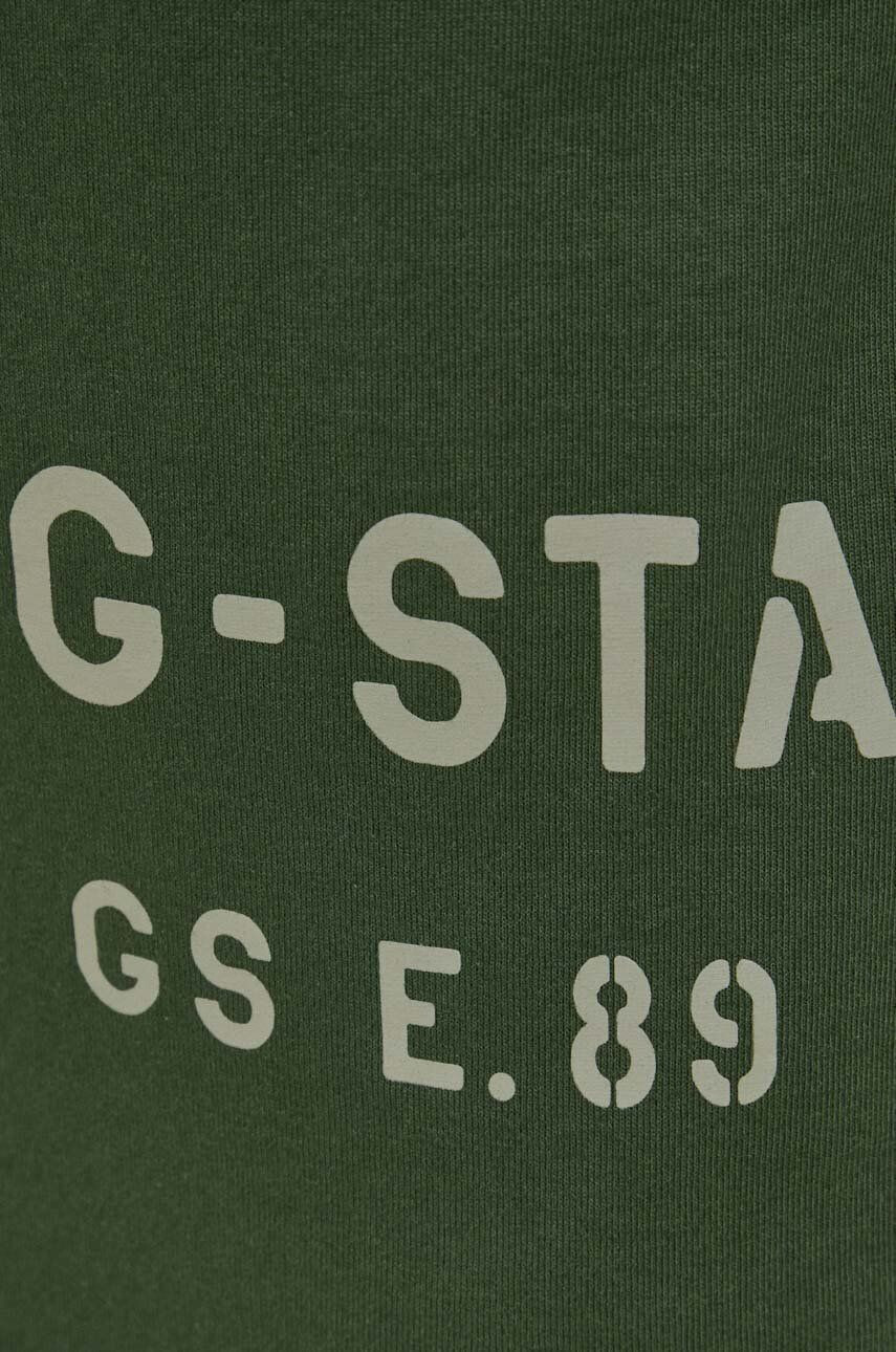 G-Star Raw Bombažna kratka majica zelena barva - Pepit.si