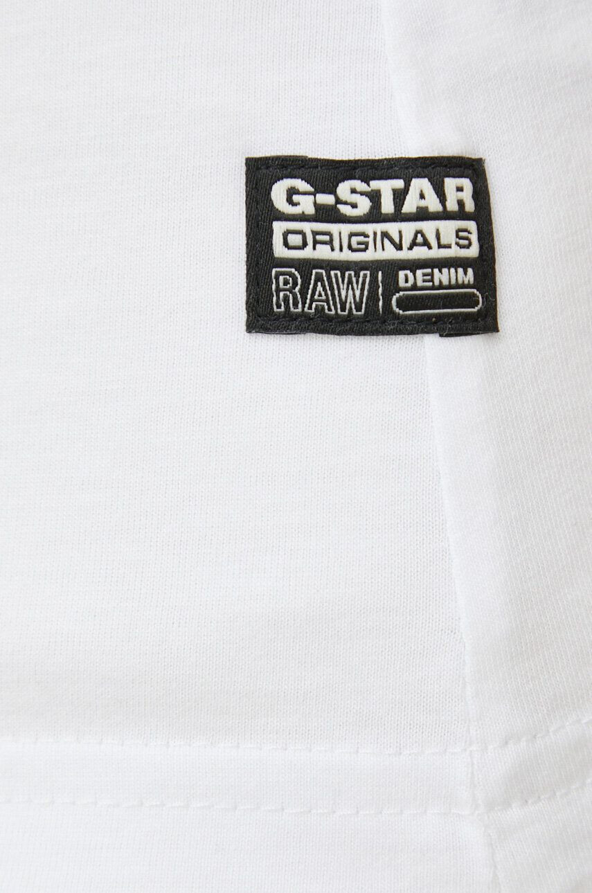 G-Star Raw Bombažna kratka majica bela barva - Pepit.si