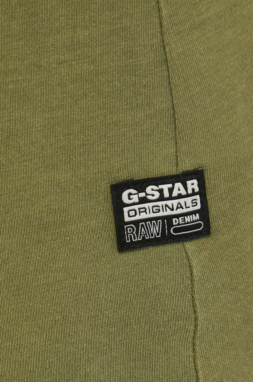 G-Star Raw Bombažna kratka majica zelena barva - Pepit.si