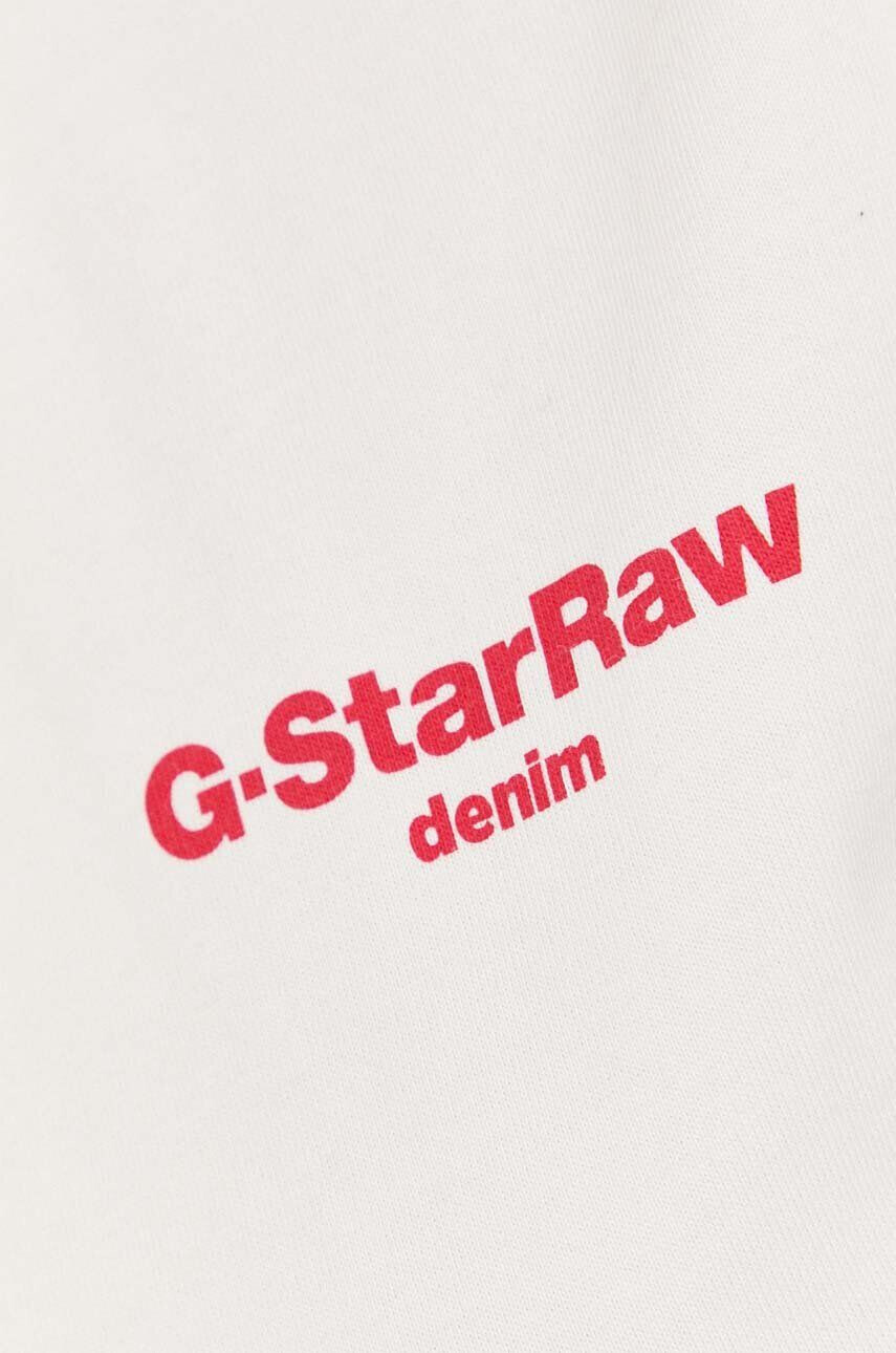 G-Star Raw Bombažna kratka majica bež barva - Pepit.si