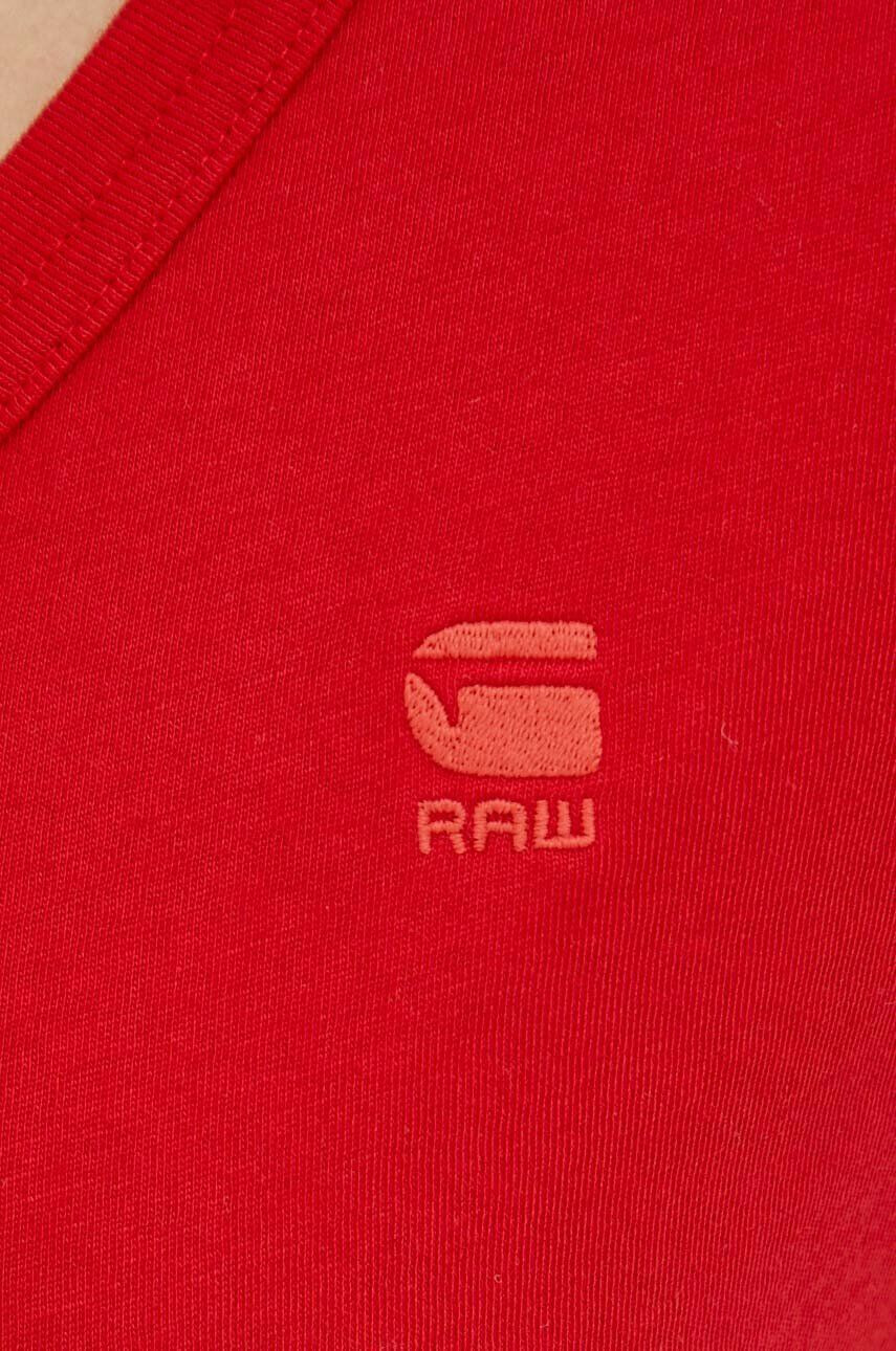 G-Star Raw Bombažna kratka majica rdeča barva - Pepit.si