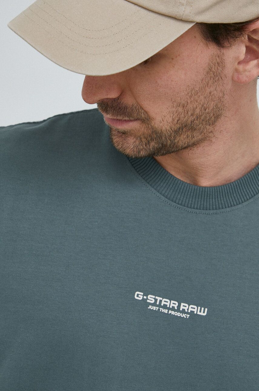 G-Star Raw Bombažna kratka majica bela barva - Pepit.si