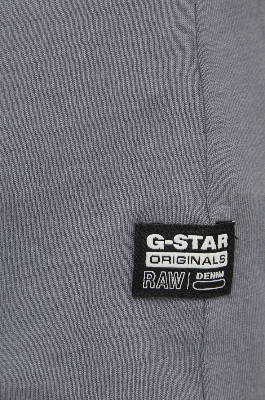 G-Star Raw Bombažna kratka majica siva barva - Pepit.si