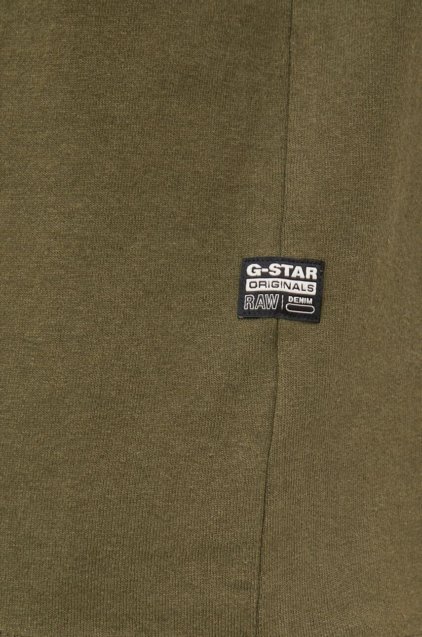 G-Star Raw Bombažna kratka majica zelena barva - Pepit.si