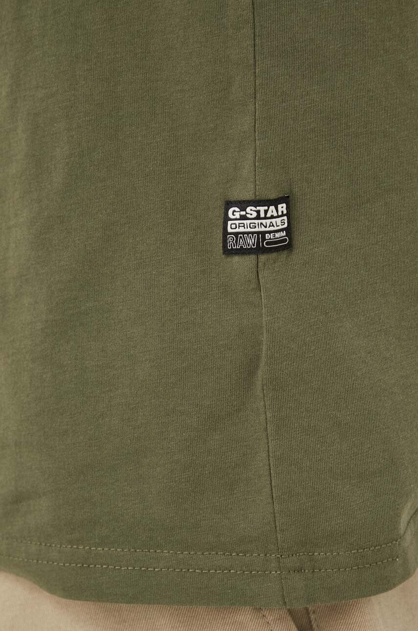 G-Star Raw Bombažna kratka majica bela barva - Pepit.si