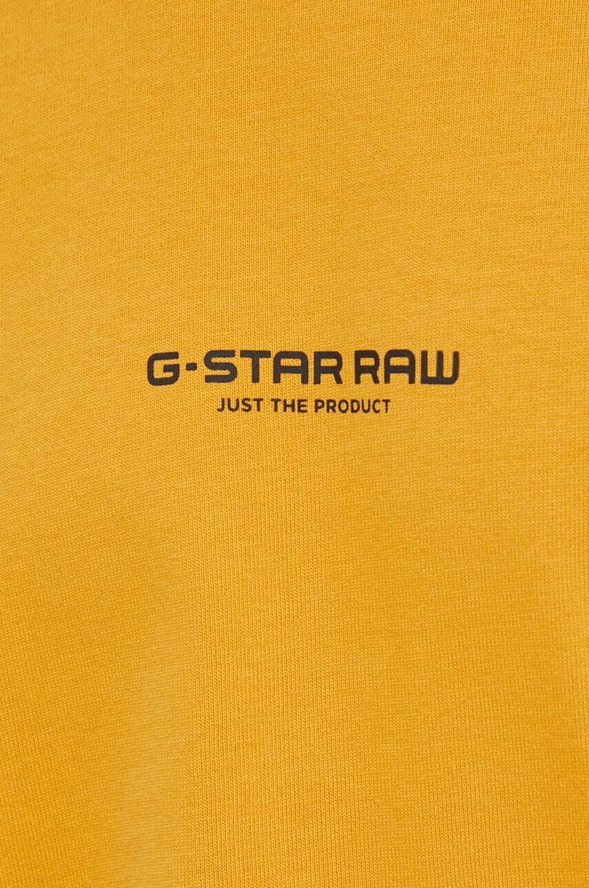 G-Star Raw Bombažna kratka majica rumena barva - Pepit.si