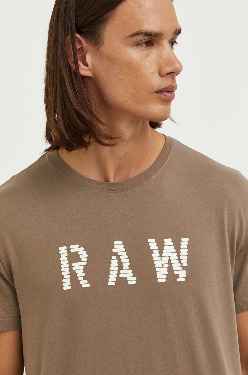 G-Star Raw Bombažna kratka majica 2-pack rjava barva - Pepit.si