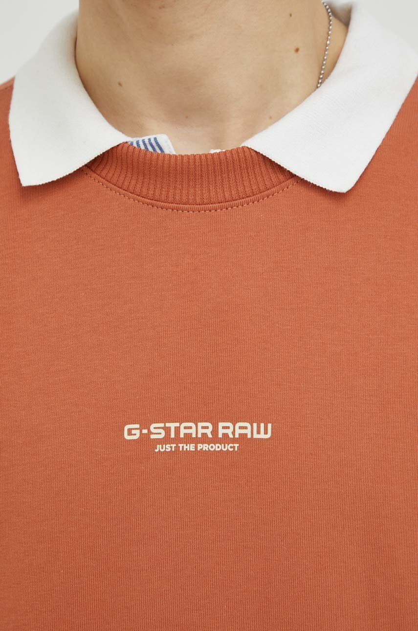 G-Star Raw Bombažna kratka majica bela barva - Pepit.si