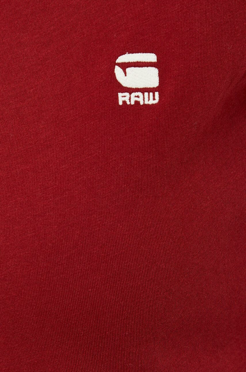 G-Star Raw Bombažna kratka majica bordo barva - Pepit.si