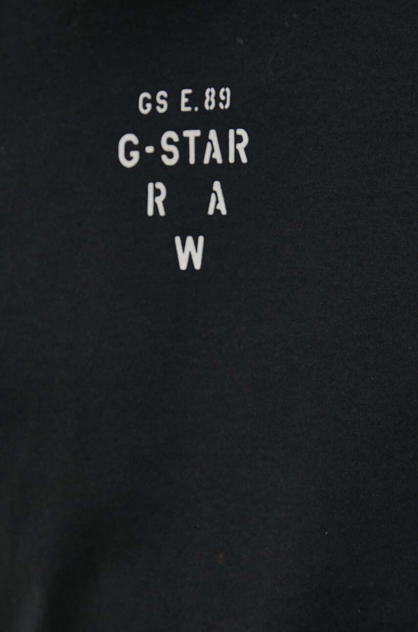 G-Star Raw Bombažna kratka majica črna barva - Pepit.si