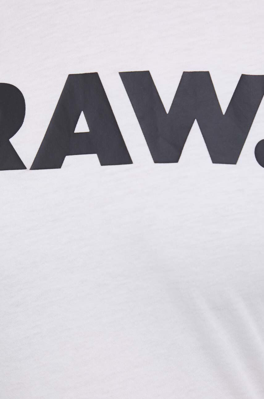 G-Star Raw Bombažna kratka majica bela barva - Pepit.si