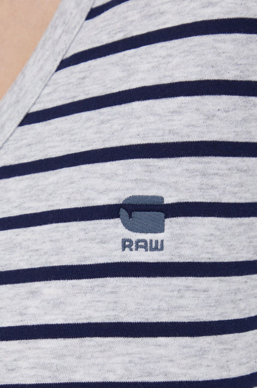 G-Star Raw Bombažna kratka majica siva barva - Pepit.si