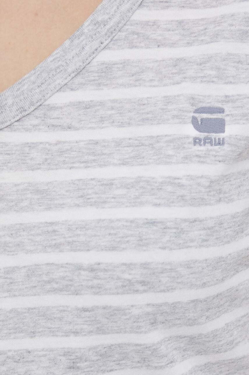 G-Star Raw Bombažna kratka majica siva barva - Pepit.si