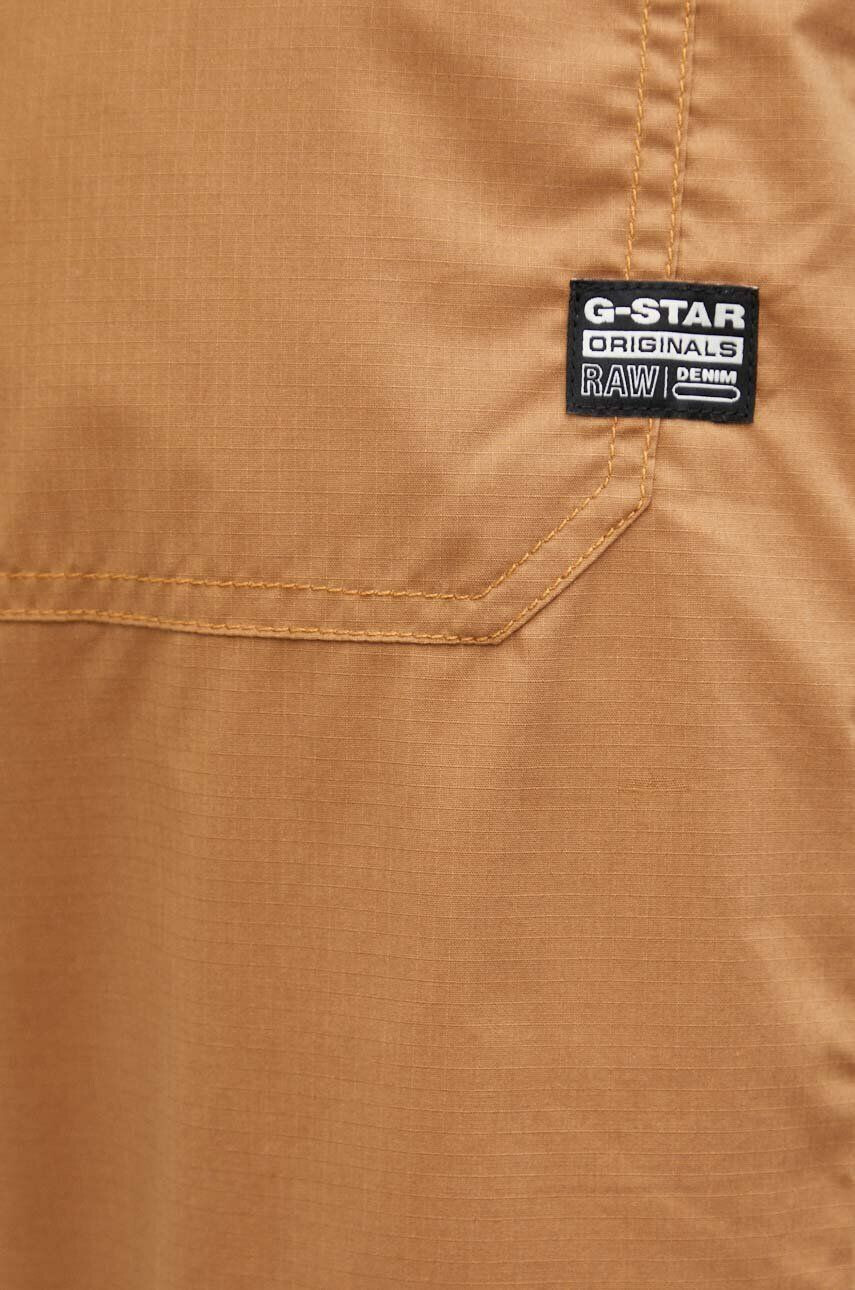 G-Star Raw Hlače ženski rjava barva - Pepit.si