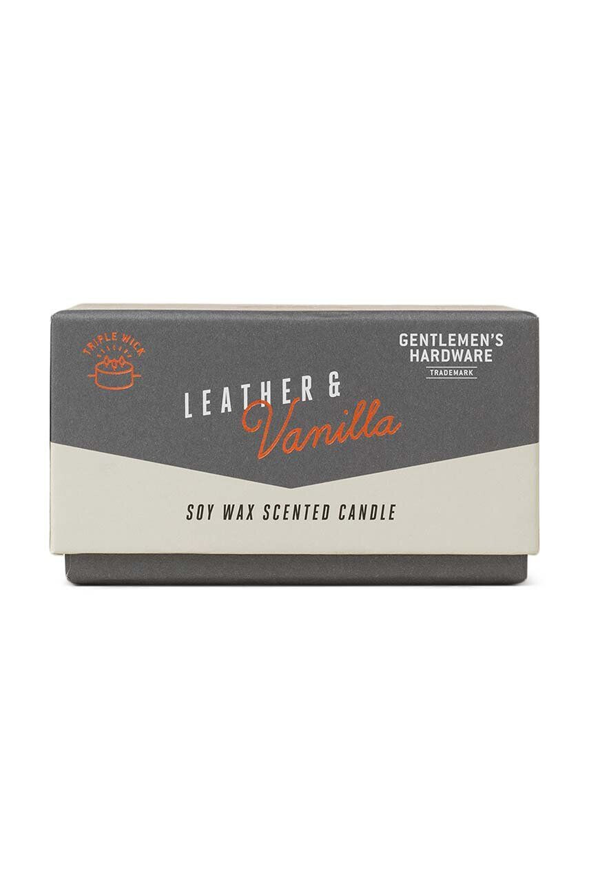 Gentlemen's Hardware Dišeča sojina sveča Gentelmen's Hardware Leather & Vanilla 198 g - Pepit.si