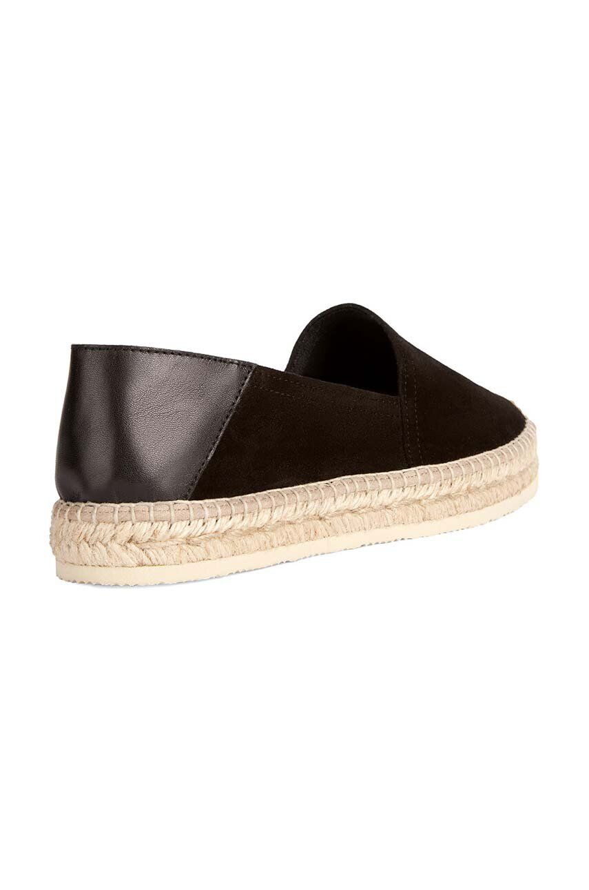 Geox Usnjene espadrile D LAMPEDUSA črna barva D35V0A 02285 C9999 - Pepit.si