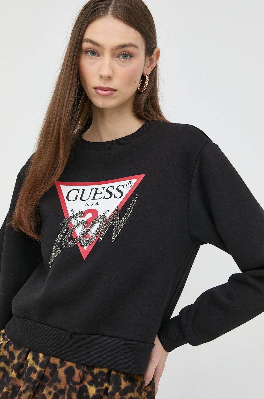 Guess Bluza ženska črna barva - Pepit.si