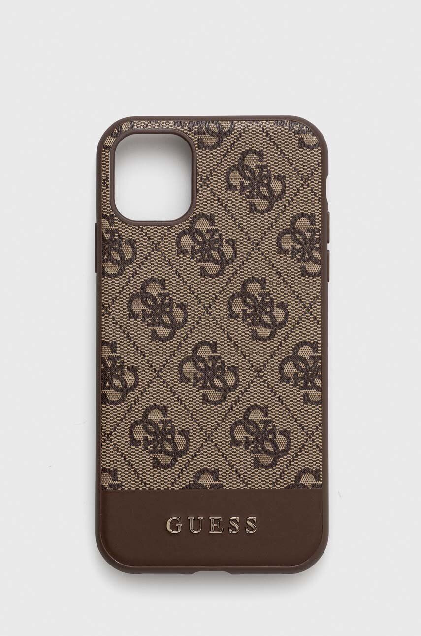 Guess Etui za telefon iPhone 11 61" / Xr rjava barva - Pepit.si