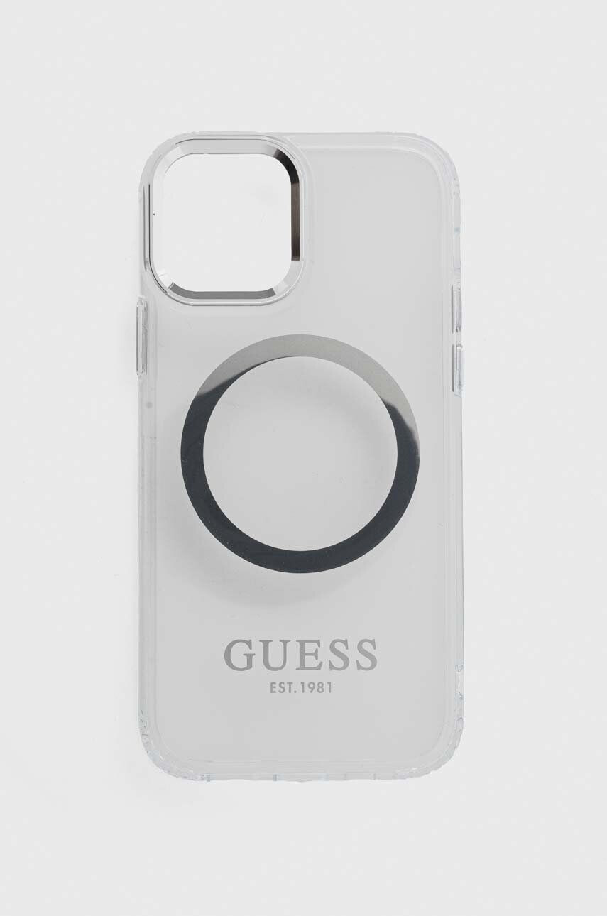 Guess Etui za telefon iPhone 12/12 Pro 6.1" srebrna barva - Pepit.si