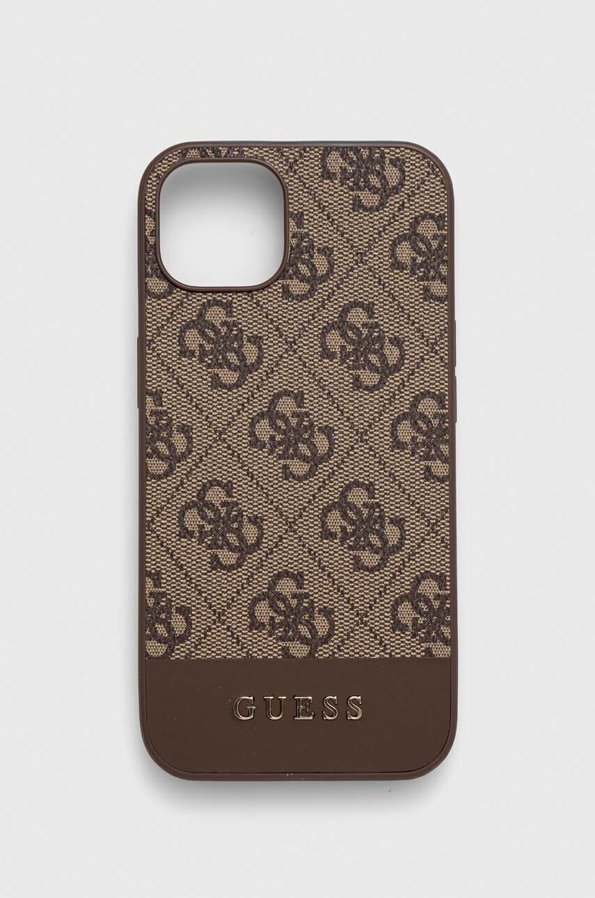 Guess Etui za telefon iPhone 13 61" rjava barva - Pepit.si