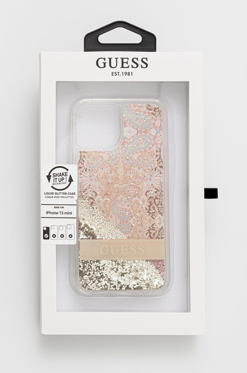 Guess Etui za telefon Iphone 13 Mini 54 zlata barva - Pepit.si