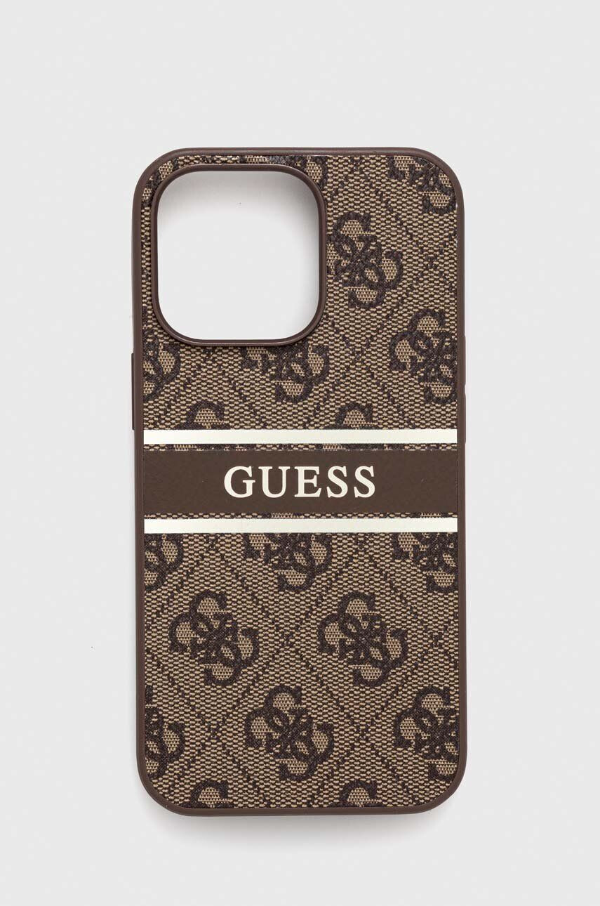 Guess Etui za telefon iPhone 13 Pro / 13 61" rjava barva - Pepit.si