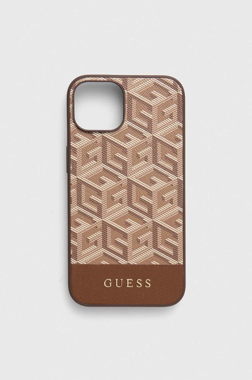 Guess Etui za telefon iPhone 14 6.1" rjava barva - Pepit.si