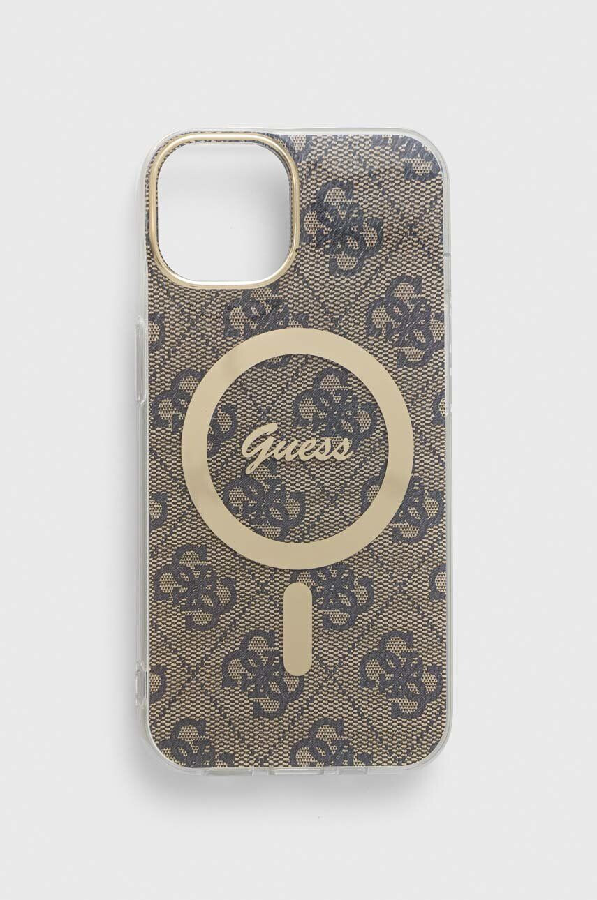 Guess Etui za telefon iPhone 14 6.1" bež barva - Pepit.si