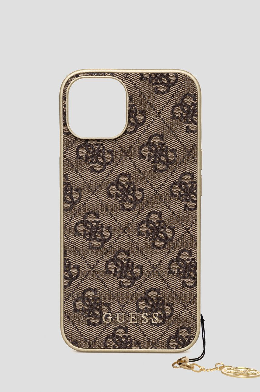 Guess Etui za telefon Iphone 14 61" rjava barva - Pepit.si