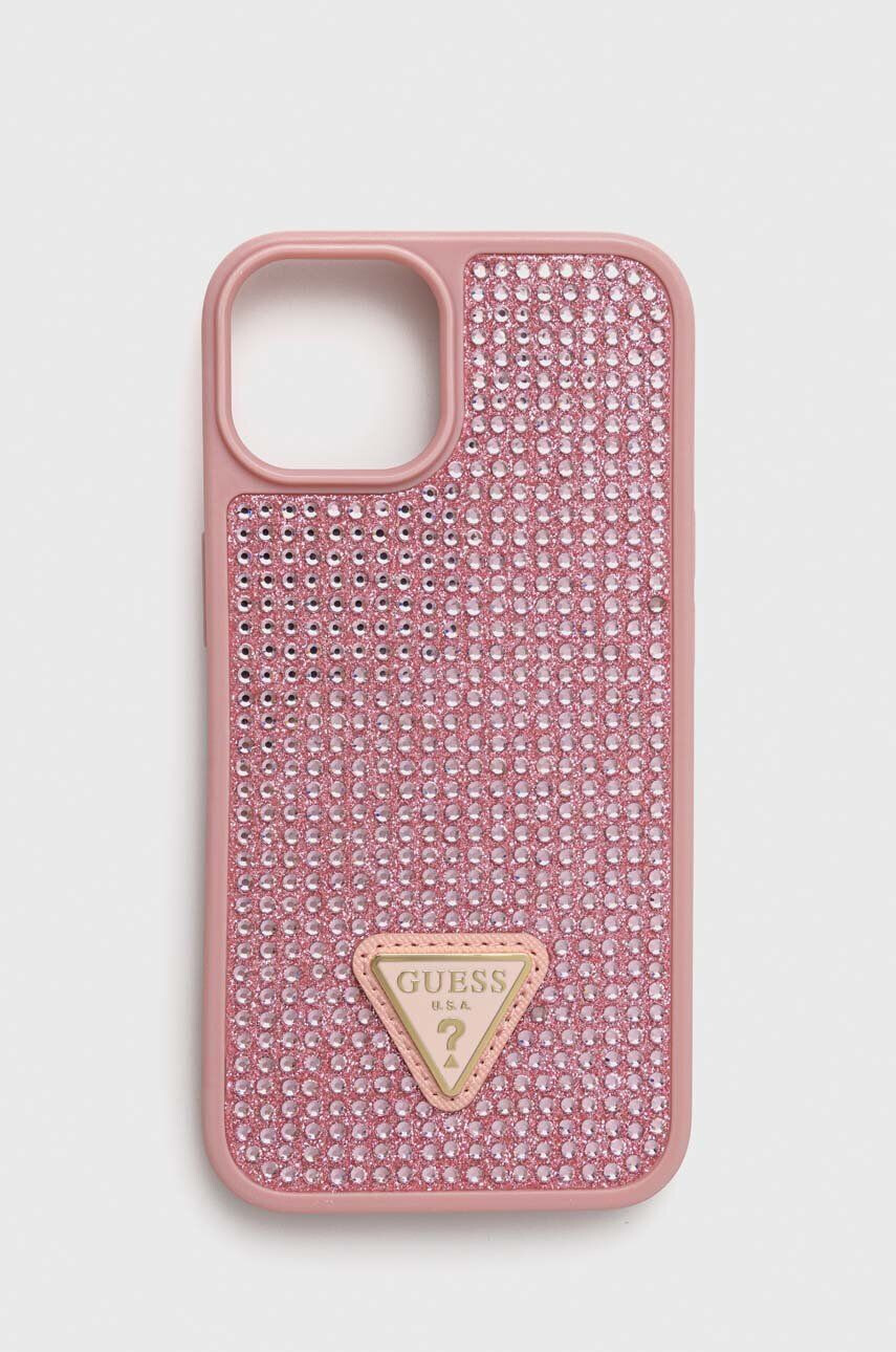 Guess Etui za telefon iPhone 14 61" roza barva - Pepit.si