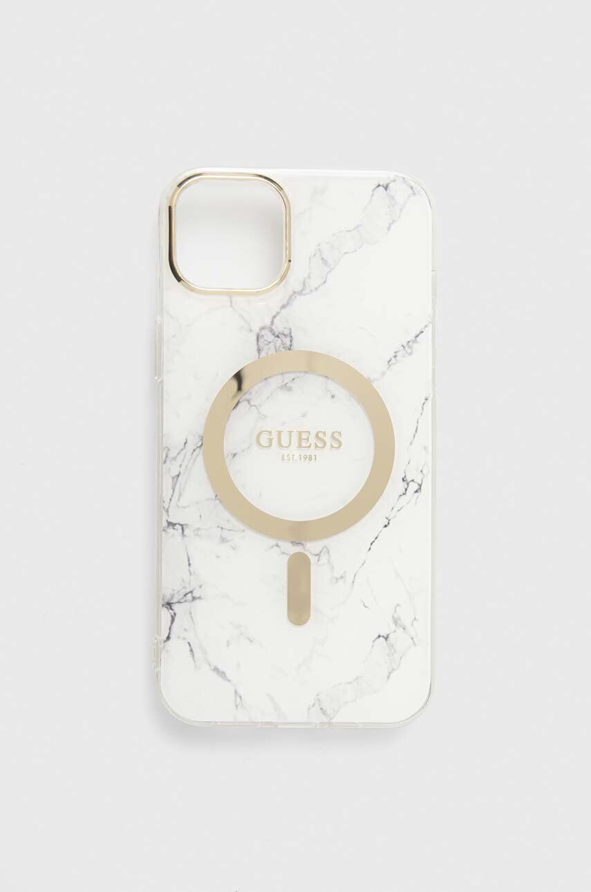 Guess Etui za telefon iPhone 14 Plus 6.7" bela barva - Pepit.si