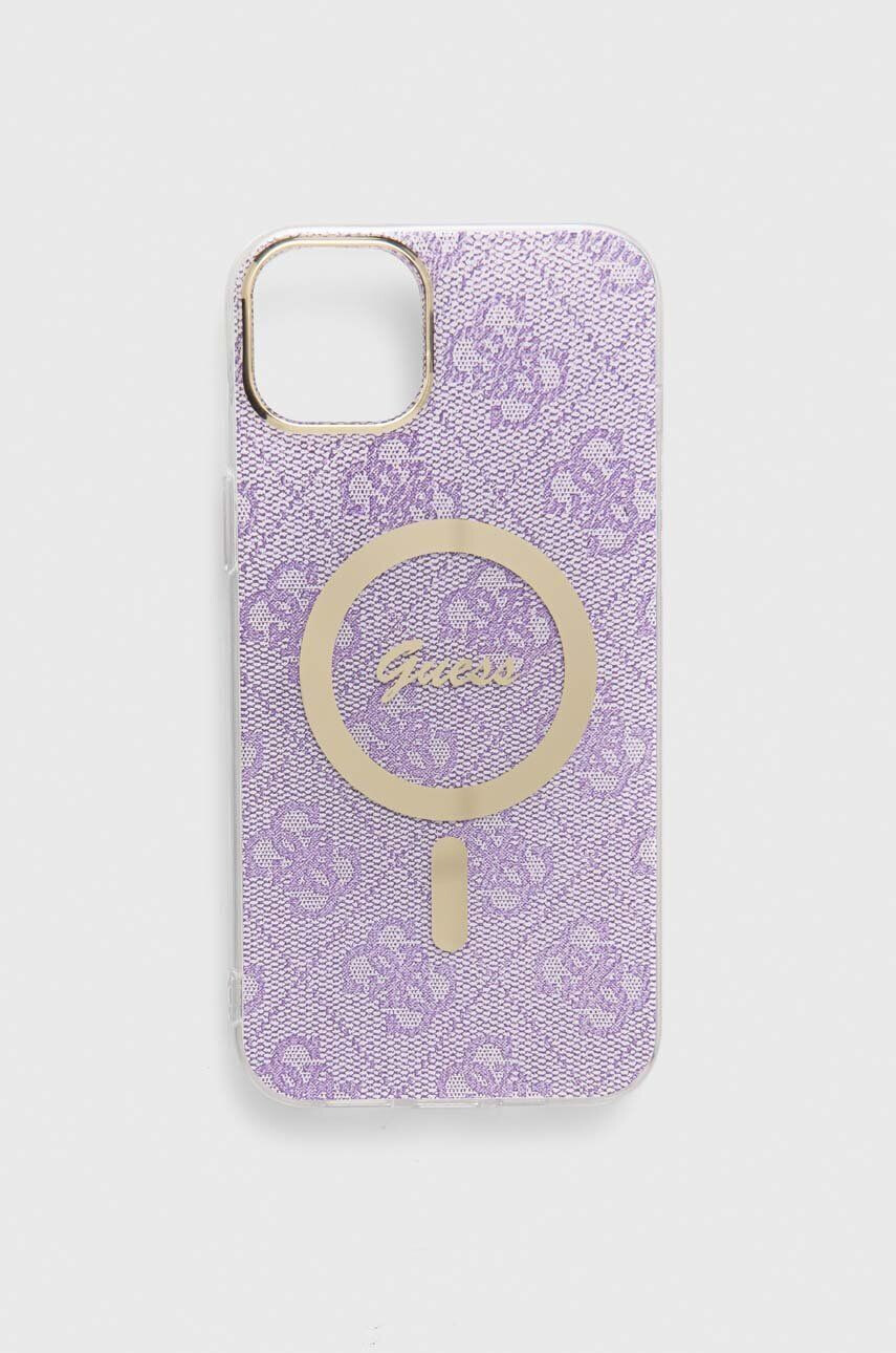 Guess Etui za telefon iPhone 14 Plus 6.7" vijolična barva - Pepit.si