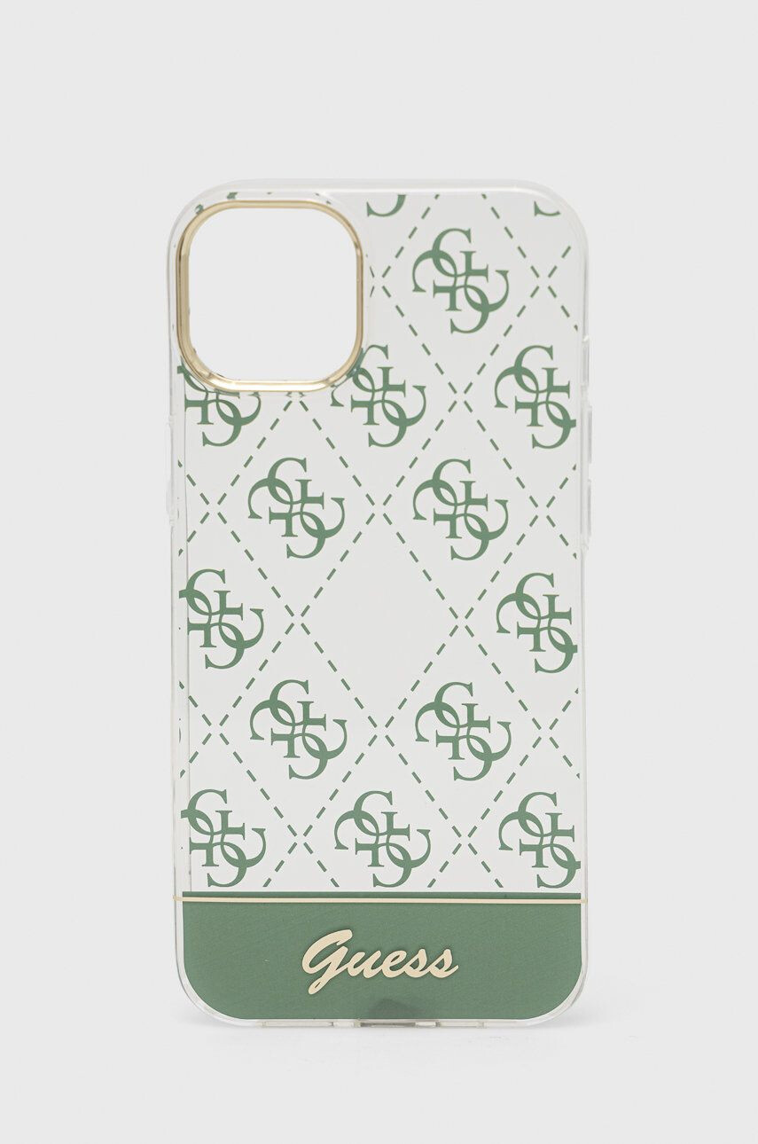 Guess Etui za telefon Iphone 14 Plus 67" zelena barva - Pepit.si