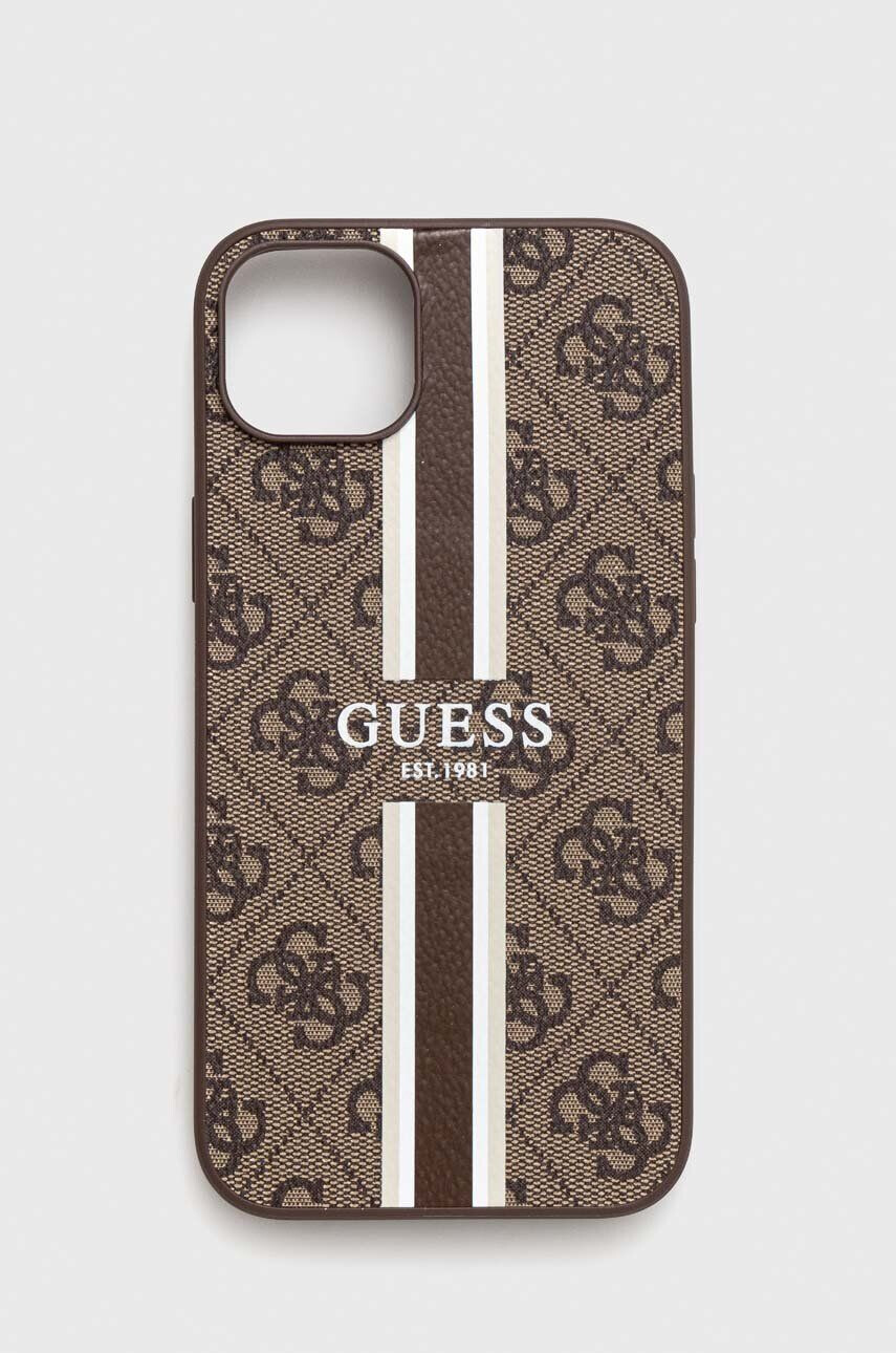 Guess Etui za telefon iPhone 14 Plus 67" rjava barva - Pepit.si