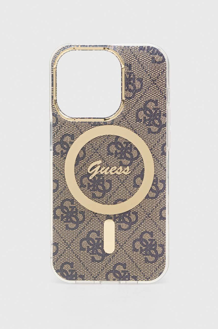 Guess Etui za telefon iPhone 14 Pro 6.1" siva barva - Pepit.si